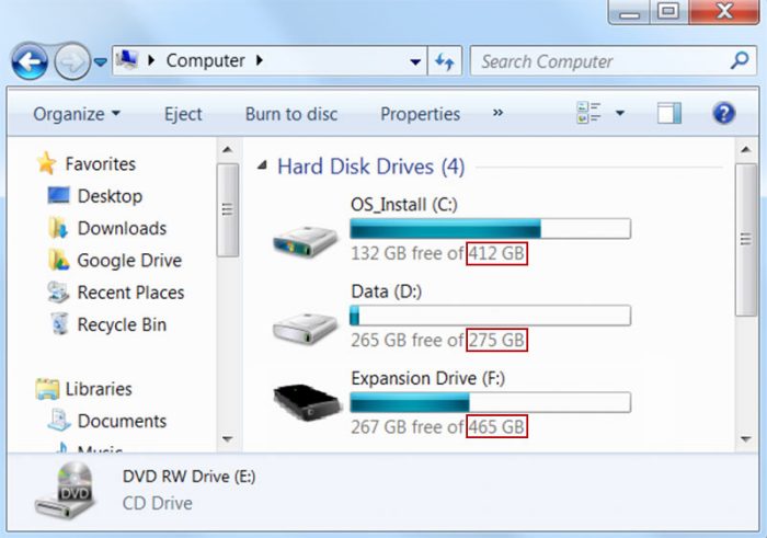 Disk Storage Capacity