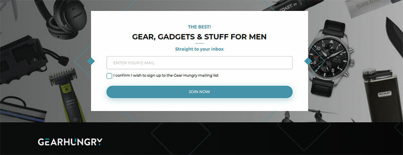 gear hungry newsletter call to actio
